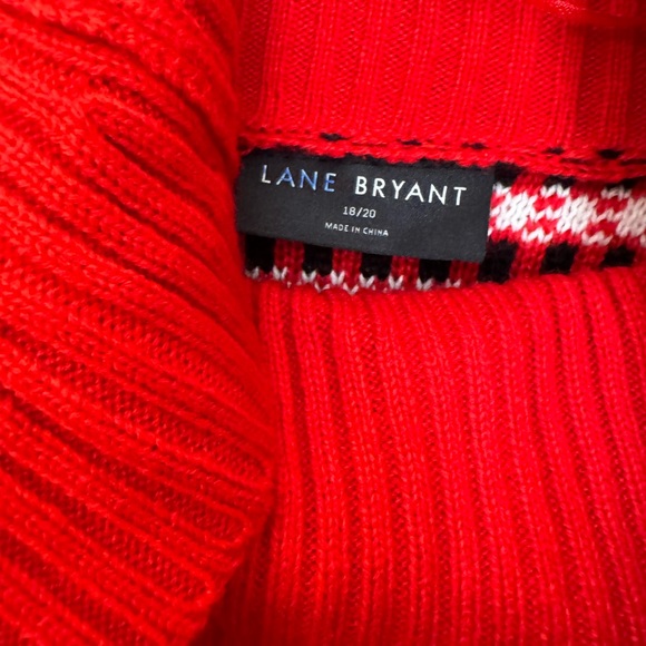 LANE BRYANT COWL NECK SWEATER. SIZE 18-20 LONG SLEEVE HOLIDAY COZY KNIT SWEATER. - Picture 9 of 14
